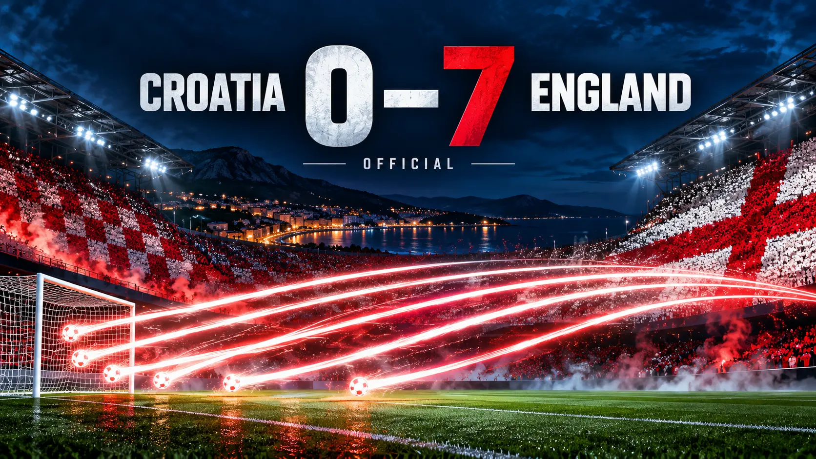OFFICIAL: ENGLAND ROUT CROATIA 7–0—Kane and Saka ignite a historic night