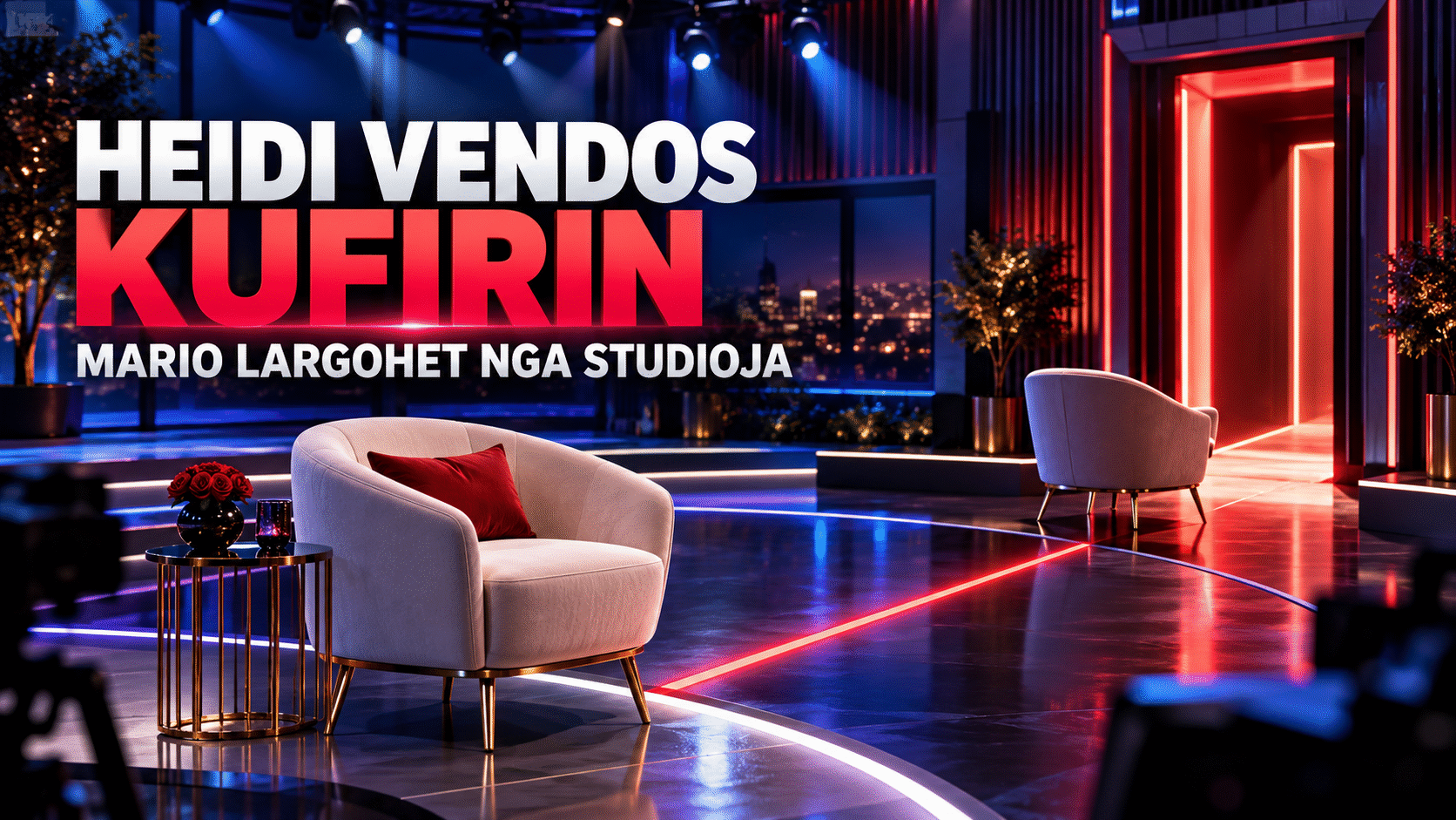 HEIDI DRAWS THE LINE—Mario is ordered out of the “Për’puthen” studio