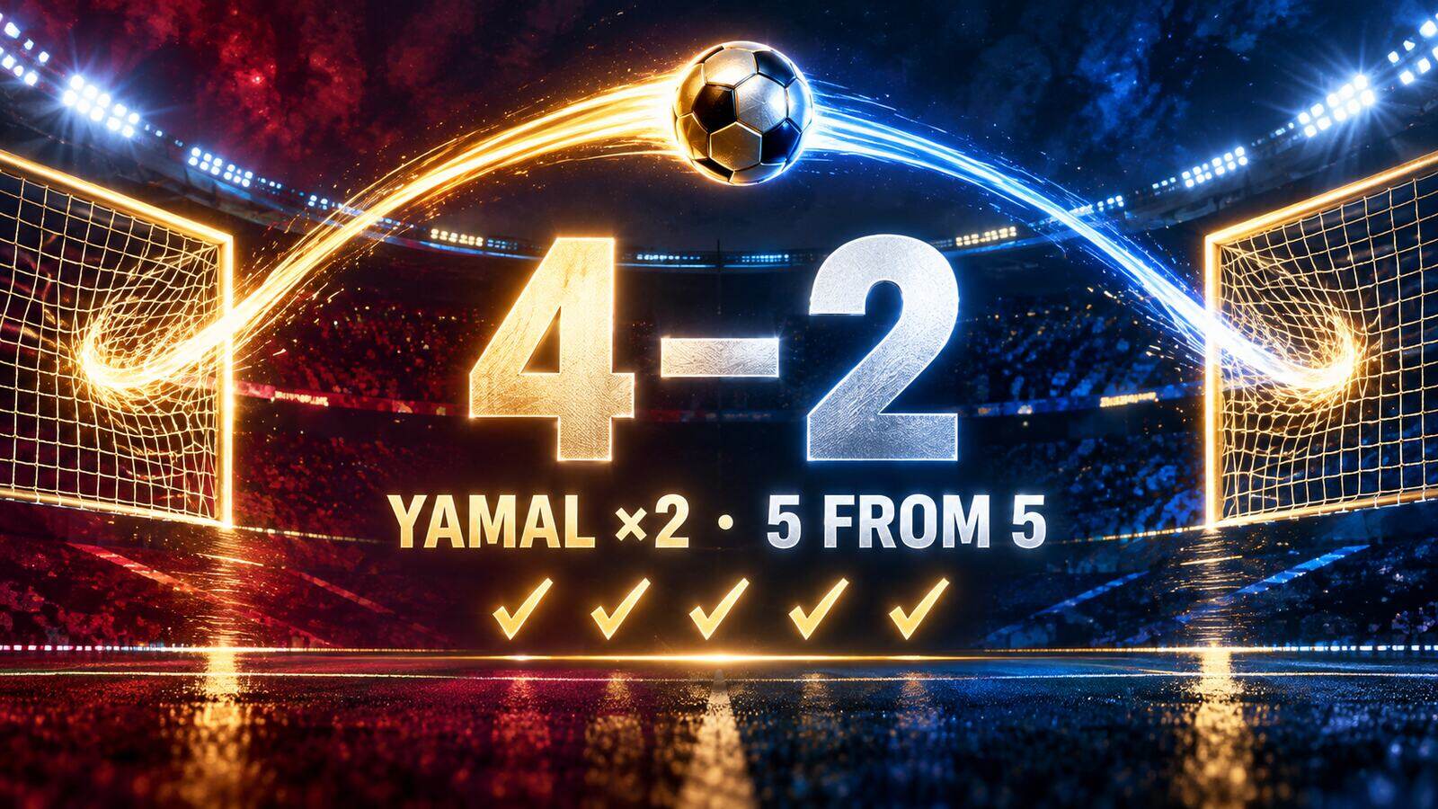 OFFICIAL: YAMAL IGNITES BARCELONA—brace, 4-2 and five wins from five