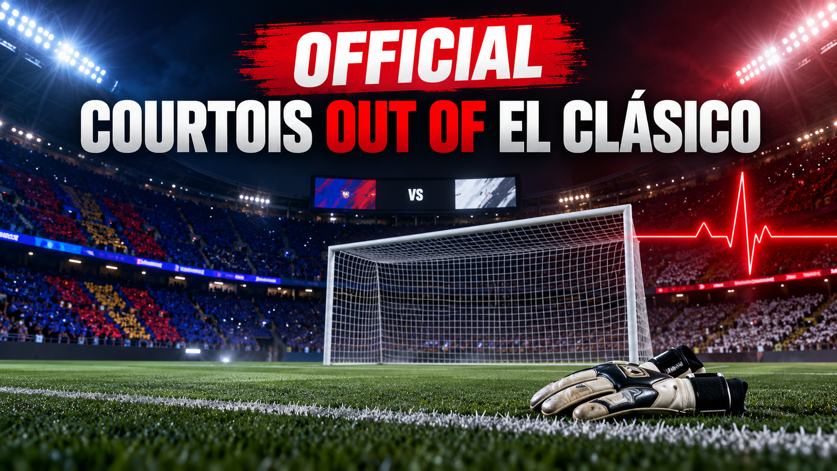 OFFICIAL: COURTOIS OUT OF EL CLÁSICO—Real Madrid confirm last-minute absence