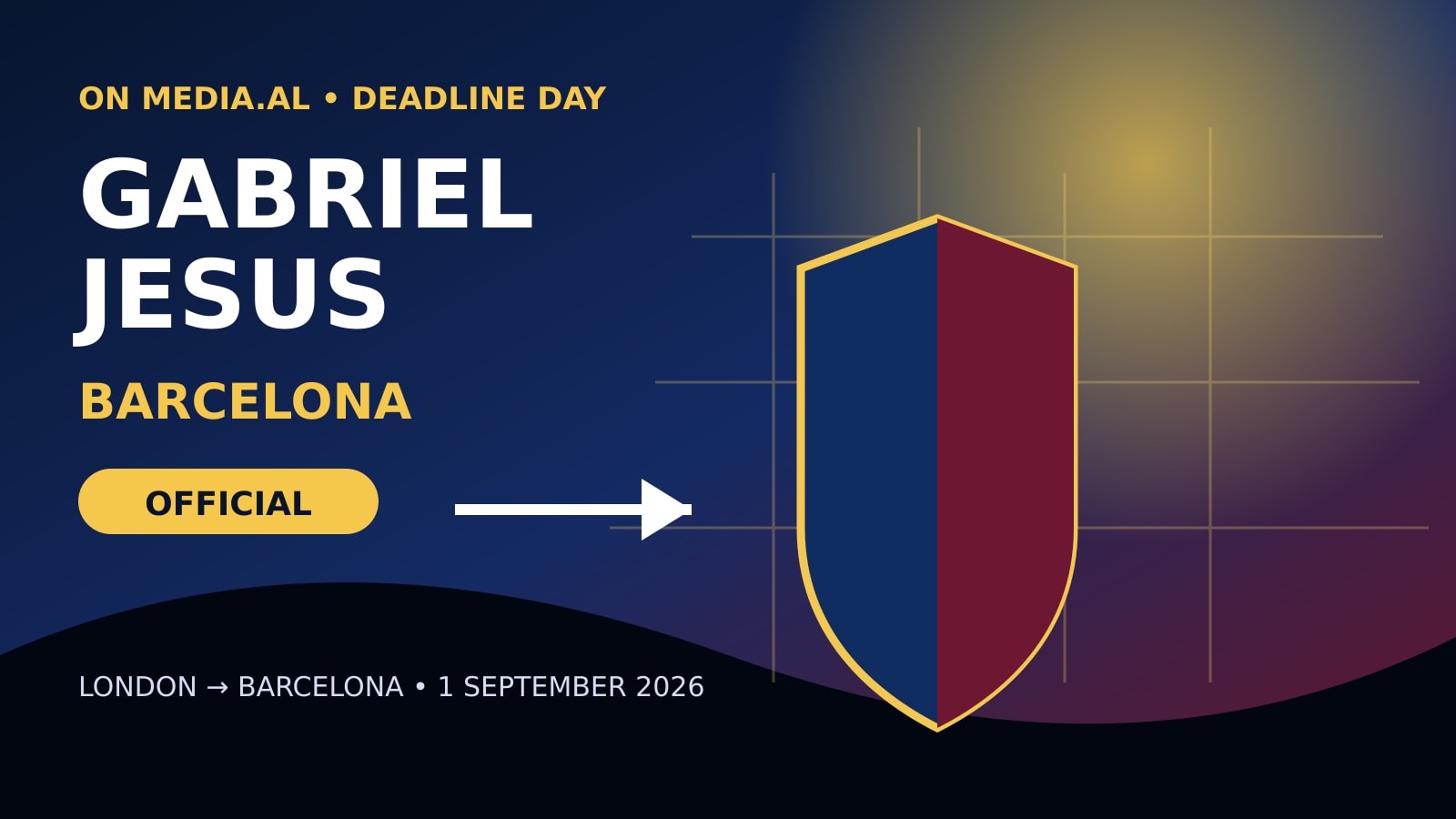 OFFICIAL: GABRIEL JESUS JOINS BARCELONA—forward signs three-year deal