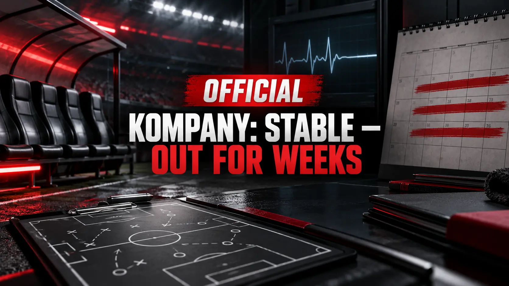 OFFICIAL: KOMPANY IS STABLE—Bayern warn absence will last weeks