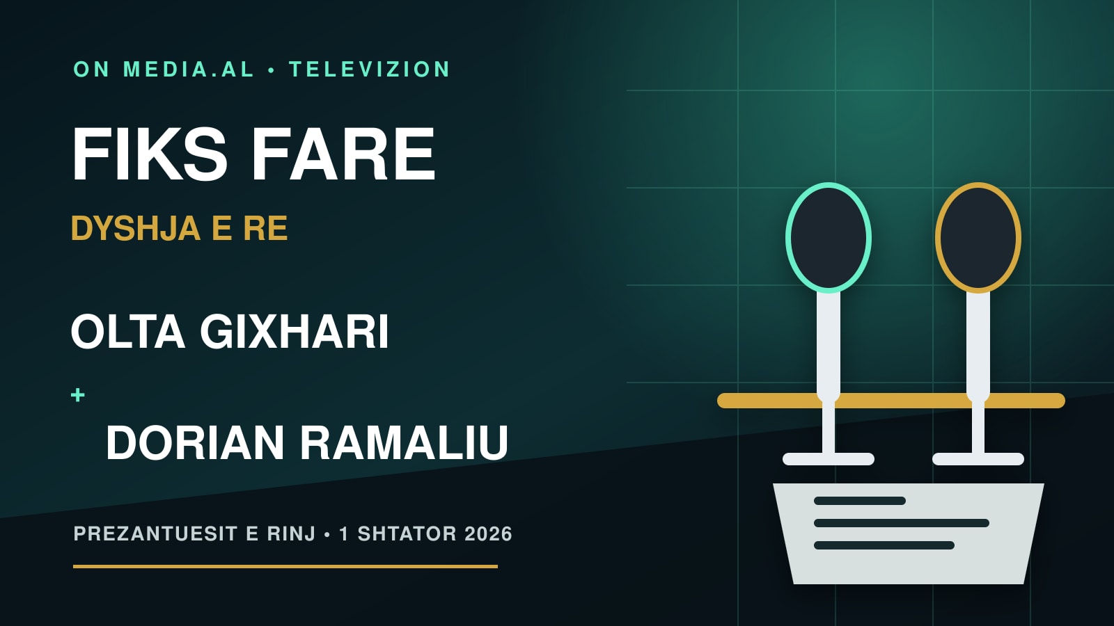 “FIKS FARE” REVEALS ITS NEW DUO: Olta Gixhari and Dorian Ramaliu take the helm