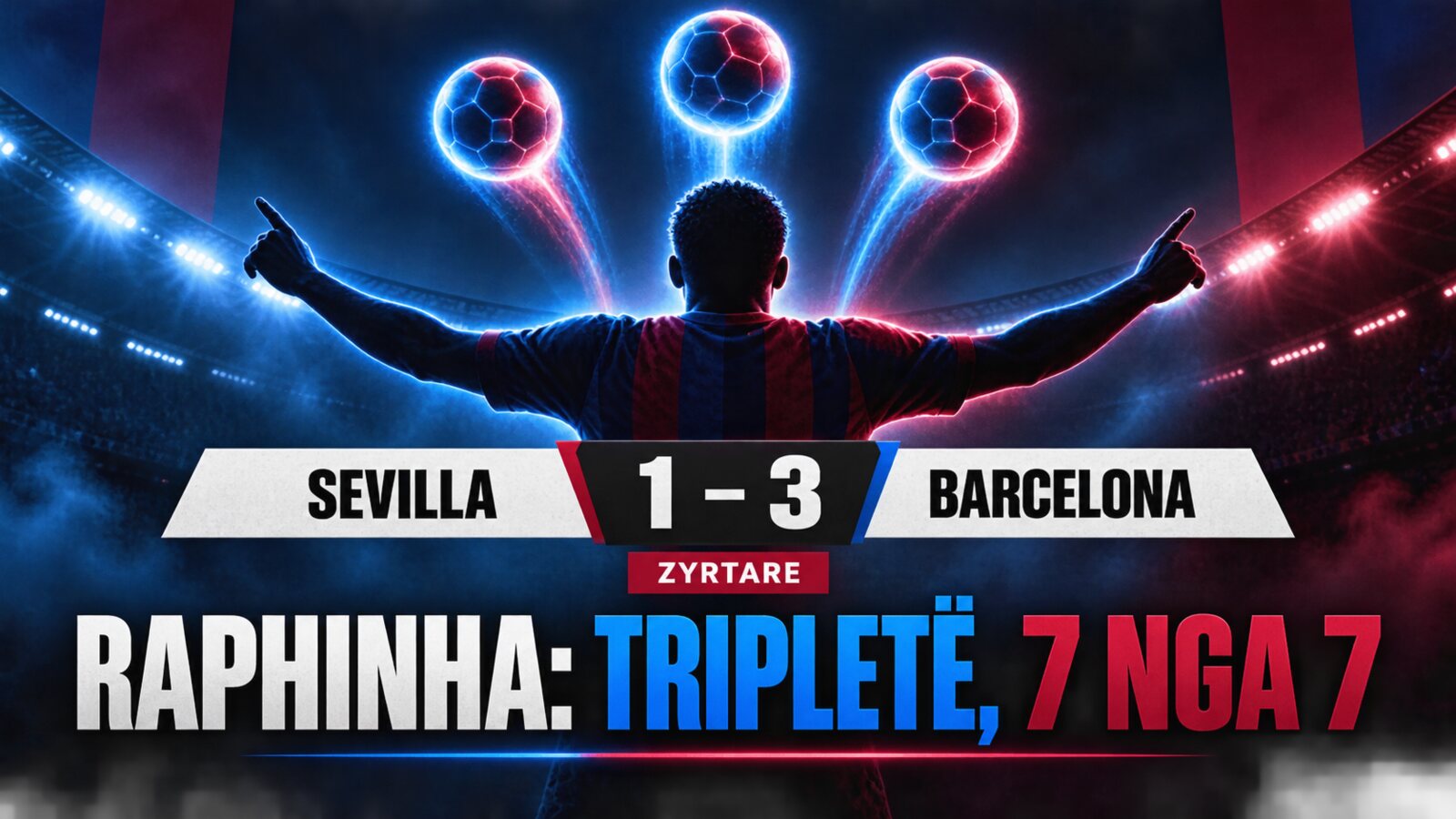 OFFICIAL: RAPHINHA EXPLODES WITH A HAT-TRICK—Barcelona overturn Sevilla for seven wins from seven